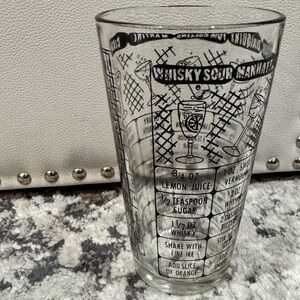 Federal Glass Co. Barware Bartender Mixed Drink Recipe Shaker Tumbler